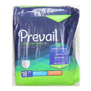 18 Count Large 44x58 White Prevail Underpant Moisture Proof Barrier Extra Strong